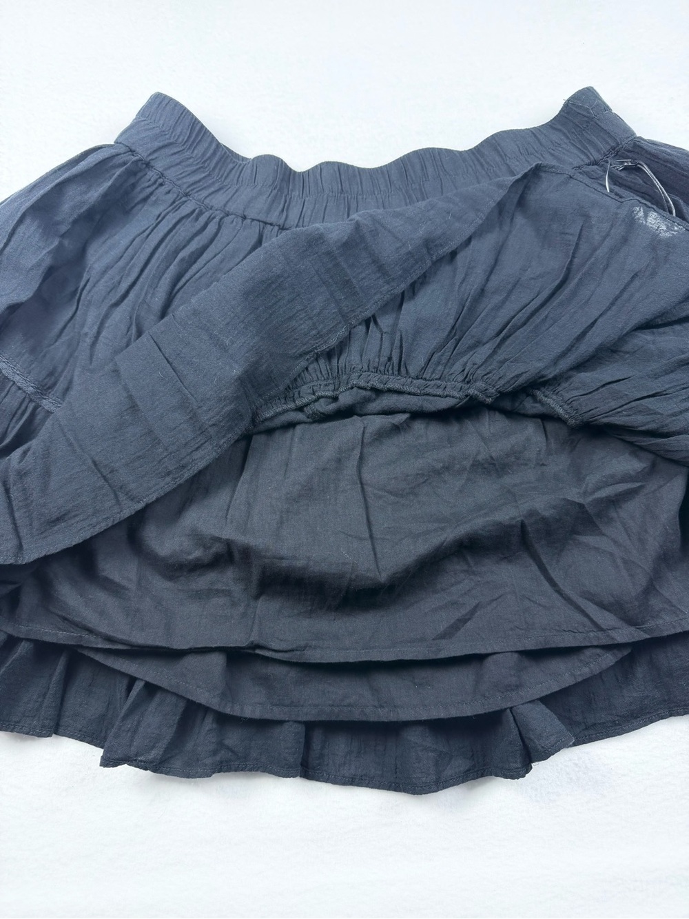 Treasure & Bond NWT Black Tiered Ruffle Cotton Mini Skirt Size Large L $55 - Picture 8 of 9